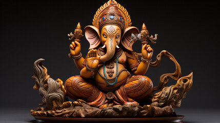 Hinduistic sculpture ganesha elephant
