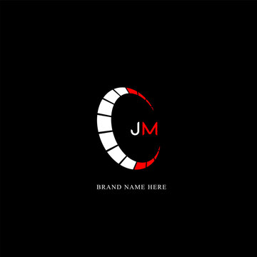 JM logo. J M design. White JM letter. JM, J M letter logo design. Initial letter JM linked circle uppercase monogram logo. J M letter logo vector design. 