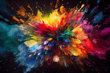 Colorful explosion of emotions represented with vibrant colors - 3. Generative AI