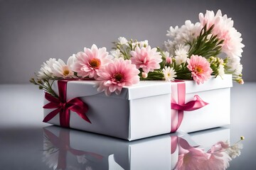 gift box with flowers