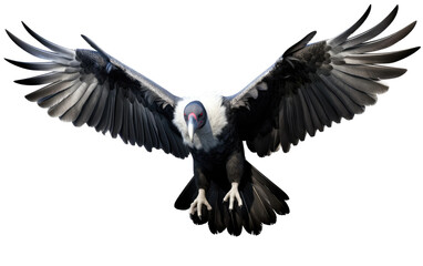 Andean Condor in 3D Image on isolated background - obrazy, fototapety, plakaty