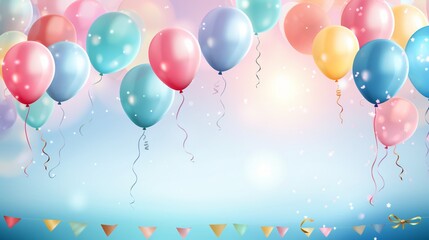 colorful balloons background generated by AI