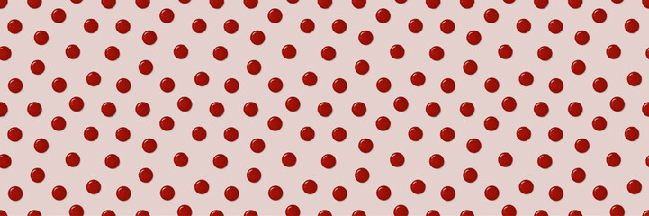 3D Polka Dots pattern. Cute little red bubbles. Seamless and repeatable pattern of red bubbles. Vector Illustration.  © Ja Creatives
