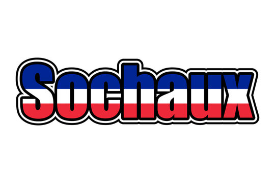 Sochaux sign icon with French flag colors
