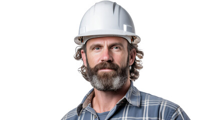 Réparateur, homme de chantier pour les travaux à la maison avec transparence, sans background - obrazy, fototapety, plakaty