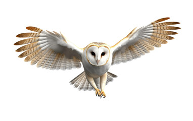 Owl on isolated background