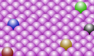Background with 3D balls - three dimensional