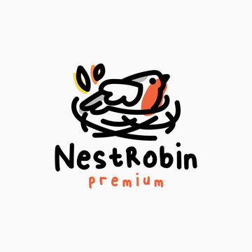 robin logo outline