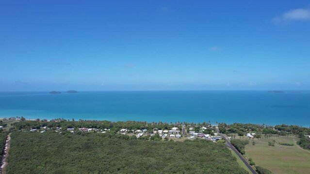 Aerial footage of Cowley Beach Queensland Australia