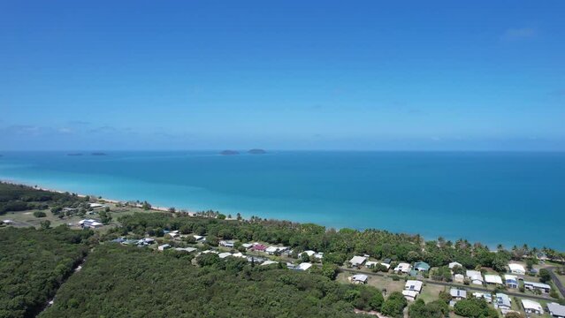 Aerial footage of Cowley Beach Queensland Australia