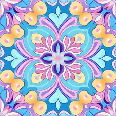 Obraz premium Gentle Textile Seamless Patterns for Creatives Abstract Floral Background