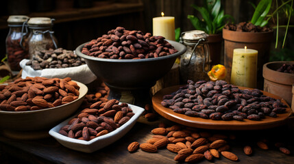 Cacao beans table