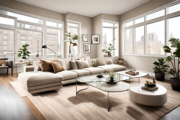 Fototapeta na wymiar modern living room with sofa4k HD quality photo.