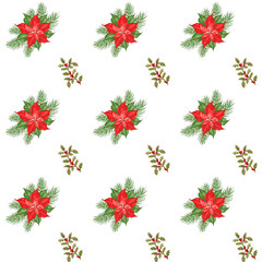 Free vector Christmas pattern with snowflakes