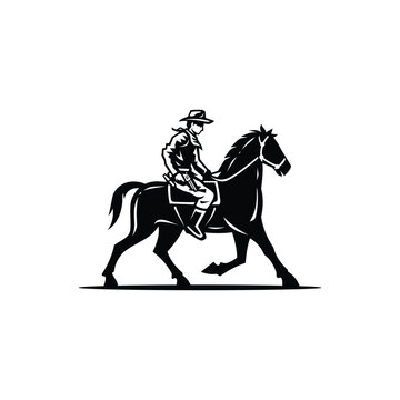 cowboy logo vector icon illustration