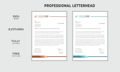 professional official business letterhead design template