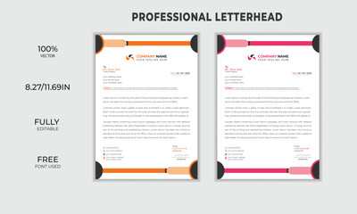 modern creative simple & clean letterhead design