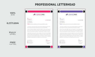 clean & simple minimalist business letterhead design