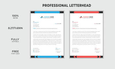 corporate clean simple minimal letterhead design