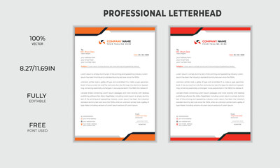 clean letterhead design template / abstract letterhead design