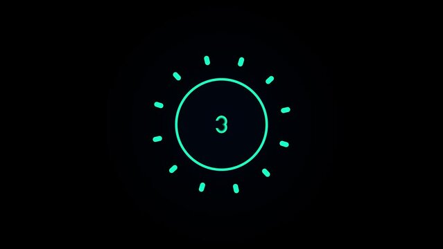 A circle around dots animation and in site countdown 1 to 5..