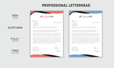 Obraz premium eye-caching high quality letterhead design template
