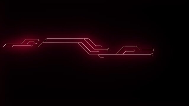 Leon line animation on the line .technology concept video