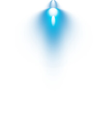 Bright blue Spotlight. Scene. Light Effects. Glow light effect. Glowing lamp. PNG.