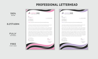 Modern simple letterhead design