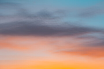 Colorful sunset in the evening sky.