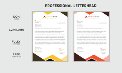 Abstract simple professional business letterhead design