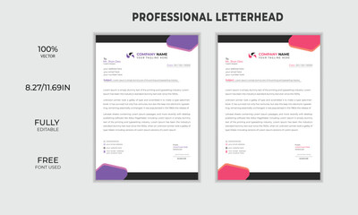 Minimalist corporate business letterhead design