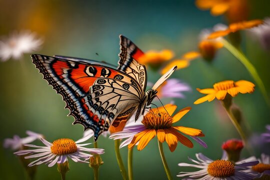butterfly on flower4k HD quality photo.