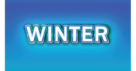 Editable winter text effect