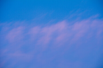 Colorful sunset in the evening sky.