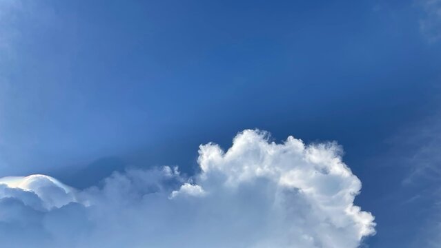 Image of a blue sky and some clouds with copy space for text. 