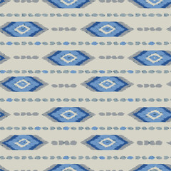 Ethnic boho seamless pattern. Ikat. Print. Repeating background. Cloth design, wallpaper.