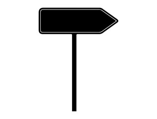 Road sign silhouette vector art