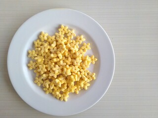 star shaped cereals in a plate