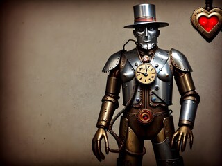 Naklejka premium Steampunk Tin Man