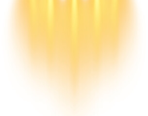 Bright Yellow Spotlight. Scene. Light Effects. Glow light effect. Glowing lamp. PNG.