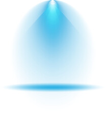 Bright blue Spotlight. Scene. Light Effects. Glow light effect. Glowing lamp. PNG.