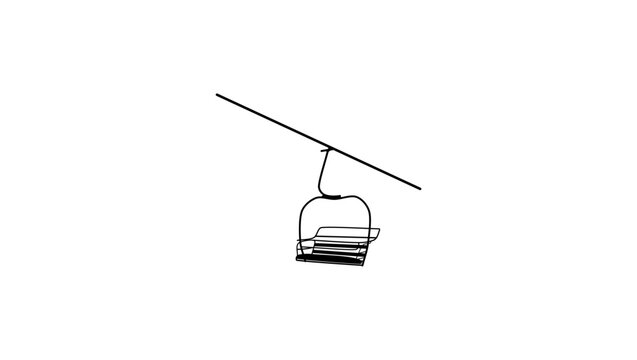 recommend clip art: Ski lift black isolated silhouette