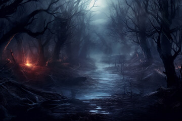 Magic background dark fantasy fog magic.