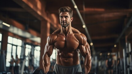 A Man Lifting Weights In A Gym. Сoncept Fitness Training, Strength Training, Weightlifting Techniques, Gym Workout, Fitness Motivation