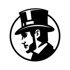 Logo of a gentleman in a bowler hat.