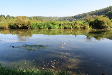 An dieser Stelle versickert Wasser im Untergrund der Donau im Karstgestein. Diese Stelle in Immendingen heißt Donauversinkung.