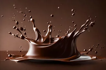 Foto op Canvas chocolate dripping © AI artistic beauty