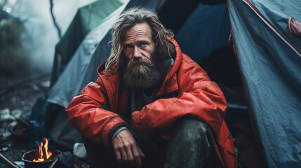 A Humble Abode: Homeless Living Conditions, generative ai - obrazy, fototapety, plakaty