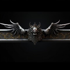 Ferocious demons in silver. Perfect for fantasy, high fantasy, book covers, cards, invitations, games and more.	